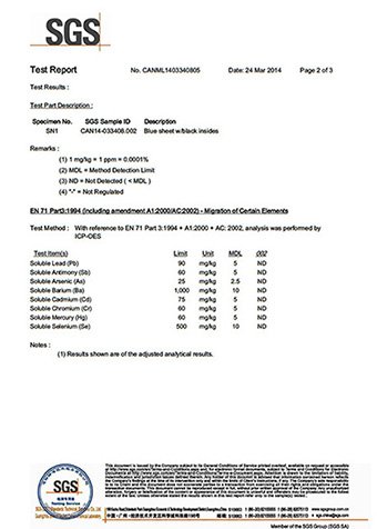 潜水料 / 潜水布 SGS Toxic Elements 测试报告 潜水料 / 潜水布 SGS Toxic Elements 测试报告